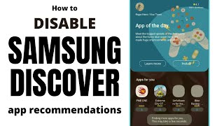 How to Enable or Disable Samsung Discover Feature [upl. by Anglim175]