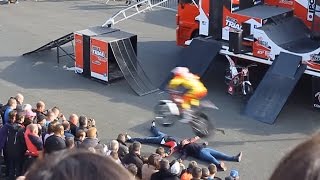 Insane Xtreme Urban Trial Moto Bike Stunts Show  Video Le Mans France 2015 [upl. by Levina]