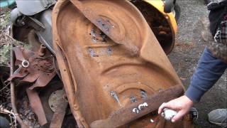 RESTORING Rebuilding Repairing an MTD Riding Lawnmower 42quot Cutting DECK [upl. by Kreg]