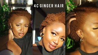 HOW TO DYE 4C NATURAL HAIR GINGER  COPPER WINECTO [upl. by Aibat676]