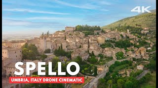 SPELLO by drone 4K Umbria Italy Aerial drone cinematic [upl. by Sells]