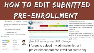 How to Edit submitted PreEnrollment at Universitaly How to make changes in submitted PreEnrolment [upl. by Buchheim]