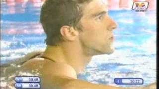 Phelps new world record 2009 100m butterfly [upl. by Peursem]