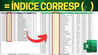 Índice Corresp é Melhor que ProcV e ProcX Exemplo Prático Passo a Passo [upl. by Hamlen]