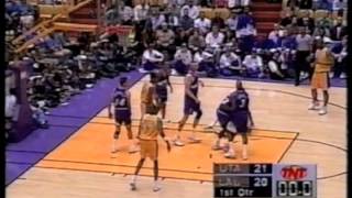 nba playoffs 1998 utah jazz v la lakers karl malone john stockton shaq kobe bryant pt1 [upl. by Aleibarg]