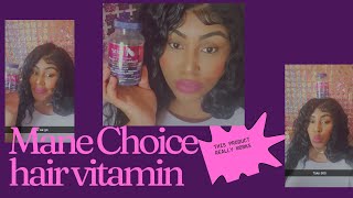 Mane choice hair vitamin review themanechoice hairvitamins growlonghair naturalhair [upl. by Lerrej]