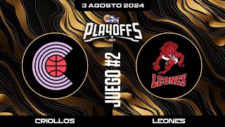 Criollos de Caguas vs Leones de Ponce  Juego 2 Semifinal  BSN2024 [upl. by Norrv815]