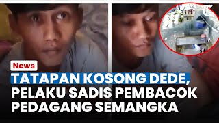 TATAPAN KOSONG Pembacok Pedagang Semangka di Kramat Jati Raut Wajah Pelaku Datar saat Diborgol [upl. by Jarv]