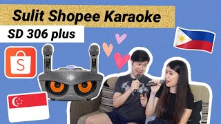 CHEAP ALTERNATIVE TO MAGIC SING  SD306 PLUS UNBOXING  SHOPEE KARAOKE [upl. by Ezekiel322]