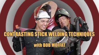 Contrasting Stick Welding Styles  6010 Root Pass on Pipe with Bob Moffatt [upl. by Alieka]