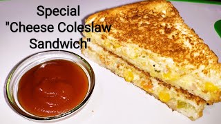 Special Cheese Coleslaw Sandwich l uniuqe recipe l easy and quick l veg sandwich recipe l shorts [upl. by Uol]