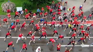 quotLauf gehtsquot Warmup vor dem Heidenheimer Stadtlauf [upl. by Ahsirak]