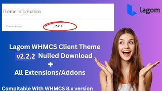 Lagom WHMCS Client Theme v224 Download  100 Real  No Clickbait [upl. by Islek]