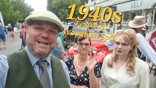 1940s Festival Woodhall Spa Lancaster and Spitfire fly past WS40sFest home front ragtime rewind [upl. by Asilehs520]