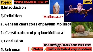 phylum molluscaphylum mollusca general characteristic and classification [upl. by Chrissie697]