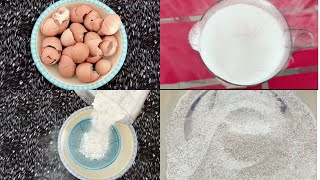 NE JETTEZ PLUS VOS COQUILLES D’ŒUFS TRANSFORMER LES EN POUDRE  How to make eggshells powder [upl. by Essirehs17]