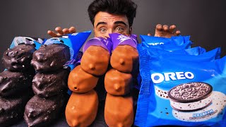 ASMR MILKA amp OREO CHOCOLATE DESSERT MUKBANG  CANDY ICE CREAM BARS REAL EATING SOUNDS SHOW [upl. by Mclyman]