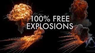 4 Free Explosions VFX Pack 2k HD Resolution [upl. by Drarej]