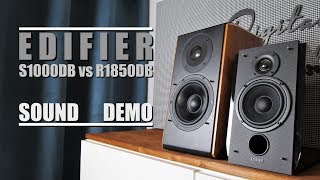 Edifier R1850DB vs Edifier S1000DB  Sound Demo w Bass Test [upl. by Quintessa]