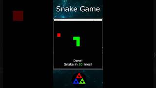 Snake Game in 20 Lines with Python  Pygame [upl. by Aniteb]