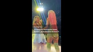 🎤 Amaia Montero reaparece por sorpresa en el concierto de Karol G en Madrid [upl. by Enrika]