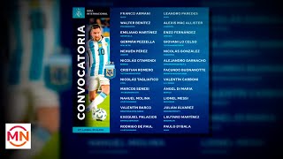 CONFIRMADA La lista completa de convocados para los amistosos de la Selección Argentina [upl. by Nilecoj364]