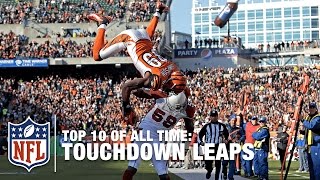 Top 10 Touchdown Leaps of All Time  NFL [upl. by Anemix]