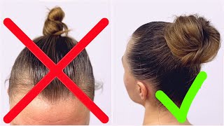 My Super easy🔥 Messy Bun 🔥for medium hair😈 Moño alto simple [upl. by Goldston]