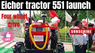 Eicher showroom tractor 551launching four wheel drive [upl. by Idnod658]