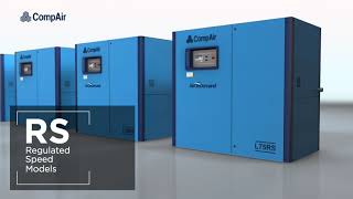 New 55 to 75 kW lubricated screw air compressors from CompAir [upl. by Akemeuwkuhc453]