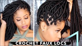 How To ➟ CROCHET FAUX LOCS 🔥 NO cornrows NO wrapping freeparting [upl. by Ailugram]