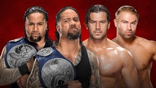 WWE Backlash 2017  The Usos vs Breezango [upl. by Fiedling]