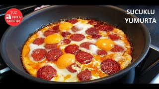 5 DAKİKADA HEMEN HAZIRLAYIN 🍳 ŞAHANE SUCUKLU YUMURTA TARİFİ 😋 EKMEĞİNİZİ HEMEN BANDIRIN 😋 NEFİS [upl. by Stent866]