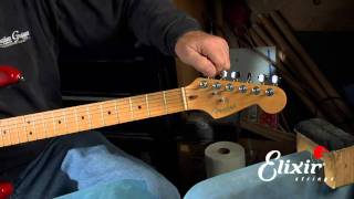 Setting Up Your Stratocaster Guitar Intonation Adjustment Step 4 of 4  ELIXIR Strings [upl. by Ydasahc]