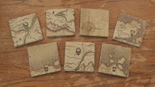 Skyrim Drink Coasters SWORDS amp STITCHES DIY w Jesse Cox [upl. by Annora904]