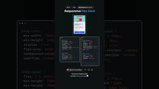 Responsive Card with CSS Flexbox htmlcssresponsivecarddivflexbox [upl. by Enined793]