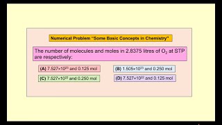 The number of molecules and moles in 28375 litres of O2 at STP are respectively [upl. by Asus]