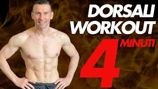 Dorsali Workout in Casa 4 minuti [upl. by Llennor]