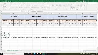 Excel  schedule with week numbers [upl. by Thorma64]