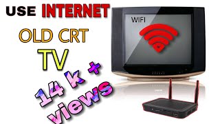 Use the internet in old CRT TV  Connect your mobile data  wifi set top box [upl. by Yrdnal499]