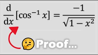 Derivative arccosx Proof [upl. by Alica]