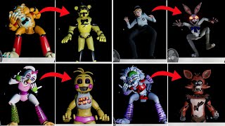 Five Nights at Freddys Ultimate Custom Night Animated Voicelines Reaction [upl. by Leonsis]