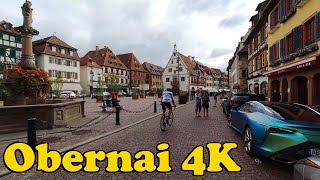 Obernai France Walking tour 4K [upl. by Eeroc]