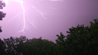 Night Thunderstorm in 4K  Bright Lightning [upl. by Calderon]