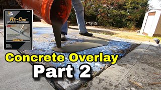 Resurfacing Concrete Driveway With Quikrete ReCap Part 2 [upl. by Ostler288]