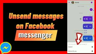 How to Unsend Messages on Facebook Messenger [upl. by Olleina]