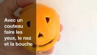 Citrouille dHalloween avec une orange [upl. by Junno489]