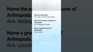 Statocysts The excretory structures of arthropoda Gregarious pest of Arthropoda [upl. by Odetta]