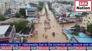 Andhra Pradesh Severe waterlogging in Vijayawada due to the torrential rain rescue and relief [upl. by Hanfurd]