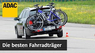 ADAC Fahrradträger Test 2022 Dach Heck amp Anhängerkupplung im Vergleich [upl. by Jacques]